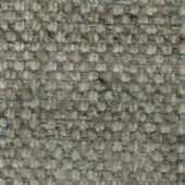 Woven fabric sample, beige and gray tones, dense square motif pattern with heathered texture and slightly raised nubby fiber blend.